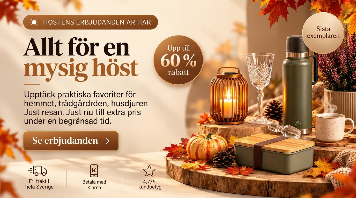 Höstens erbjudanden hos Dalvi: allt för en mysig höst. Se erbjudanden.